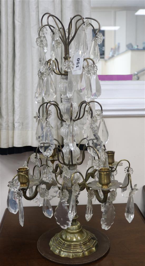 A pair of glass lustres